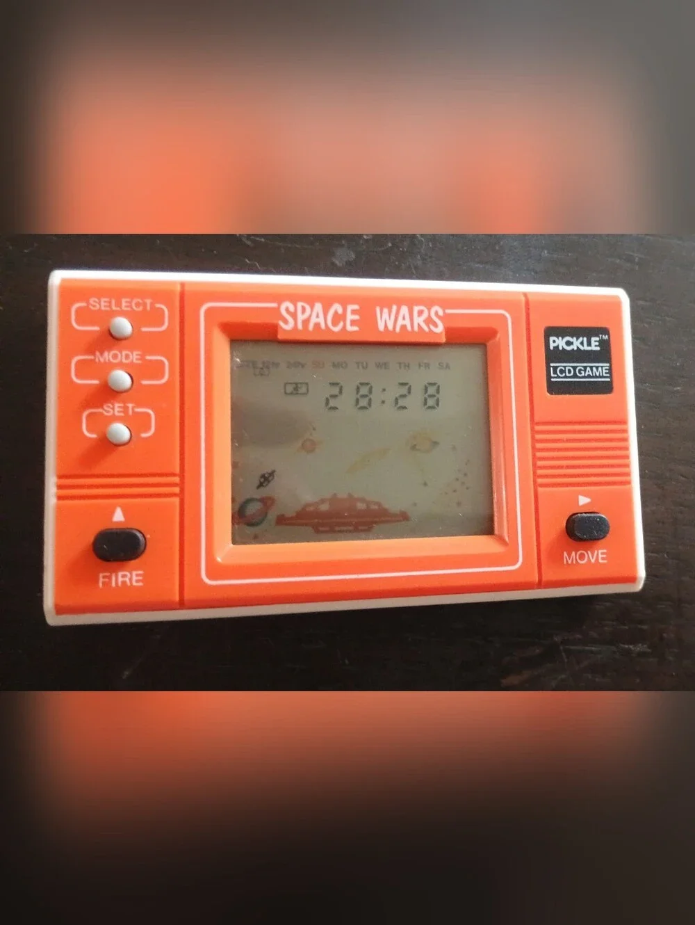 Vintage Space Wars Orange LCD Handheld Game